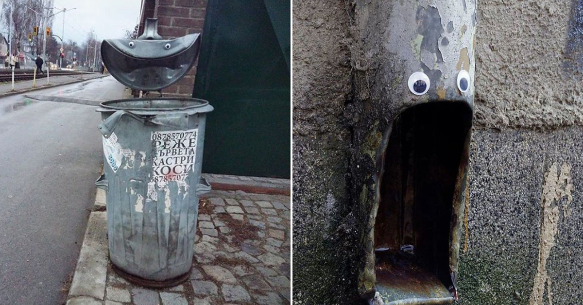 Read more about the article Broken things can be turned into silly art with googly eyes.