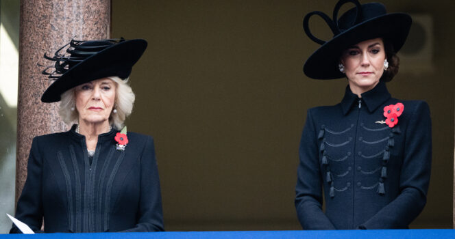 You are currently viewing How Kate Middleton’s “concerting” move at the Remembrance Sunday Service calmed down Queen Camilla, who was “anxious”